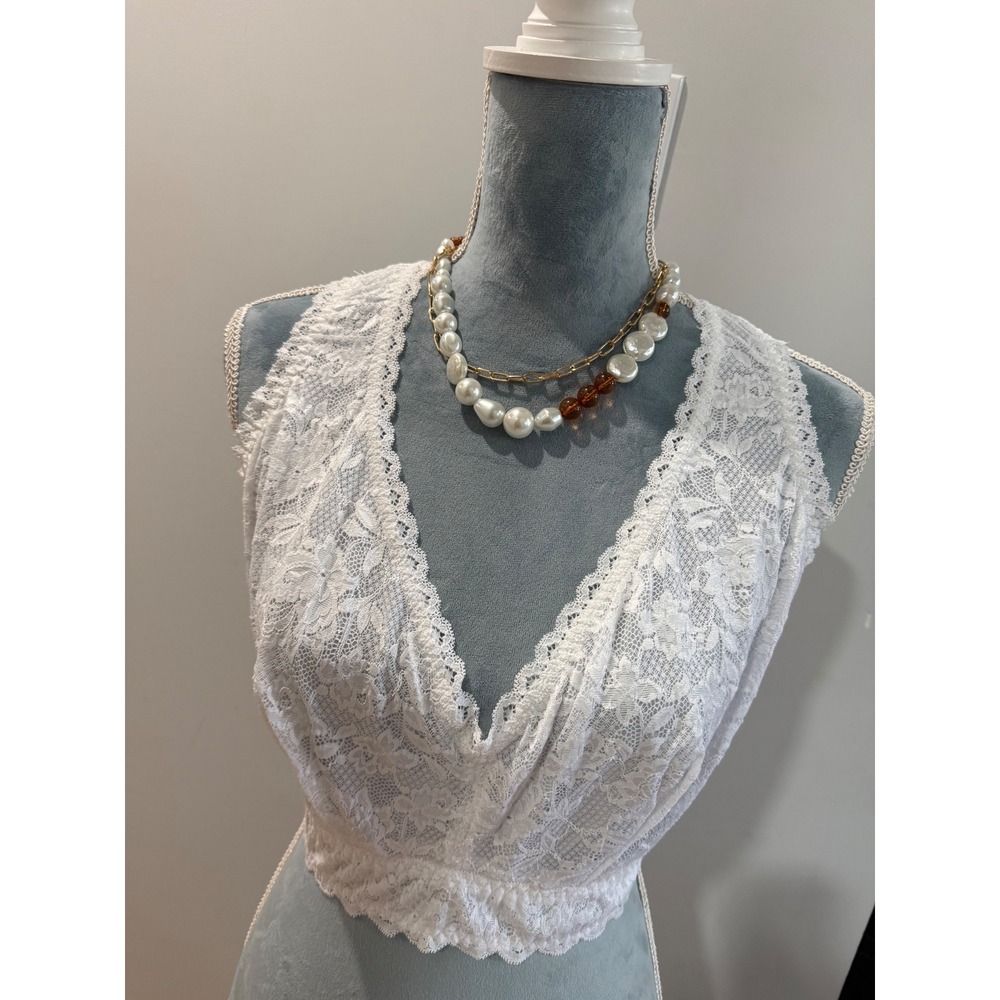 Cosabella Never Say Never Ultra Curvy Racie Racerback Bralette White Wireless - Picture 7 of 11